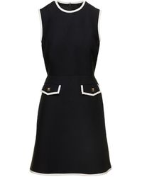 Valentino - Stud Detailed Crewneck Sleeveless Dress - Lyst
