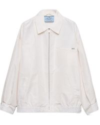 Prada - Silk Faille Blouson Jacket - Lyst