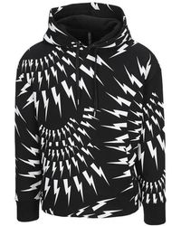 Neil Barrett - Logo-Print Long-Sleeve Sweatshirt - Lyst