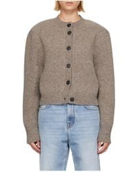 Rohe - Padded-Shoulder Button-Up Cardigan - Lyst
