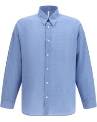 sunflower - Stable Micro-Check Seersucker Shirt - Lyst