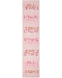 Loewe - Logo-Pattern Frayed Edge Scarf - Lyst