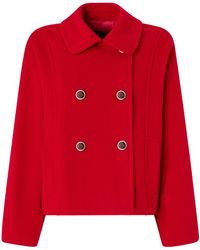 Pinko - Cropped Double-Breasted Coat - Lyst
