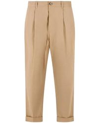 Ami Paris - Pleated Straight Leg Trousers - Lyst