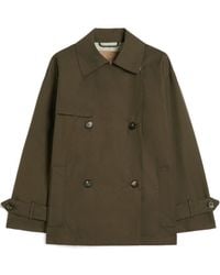 Max Mara - Logo-Patch Double-Breasted Coat - Lyst