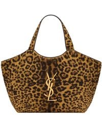 Saint Laurent - サンローラン アニマルプリント トートバッグ - Lyst