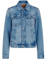 DIESEL - Light-Colored Denim Jacket - Lyst