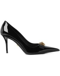 Versace - Gianni Pointed Toe Pumps - Lyst