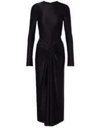 Victoria Beckham - Frances Gathered Jersey Midi Dress - Lyst