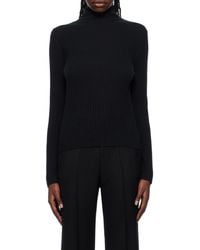 arch4 - Ariana Ribbed Mock Neck Knitted Sweater - Lyst