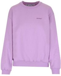 Off-White c/o Virgil Abloh - Diag-Stripe Print Sweatshirt - Lyst