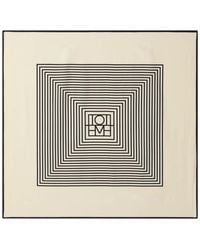 TOTEME - Totême Stripe Printed Square-Shaped Scarf - Lyst