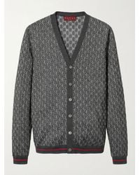 Gucci - Monogrammed Button-Up Cardigan - Lyst