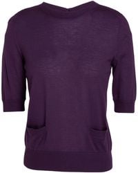 Dolce & Gabbana - Solid Color Cashmere Short-Sleeve Knit Sweater - Lyst