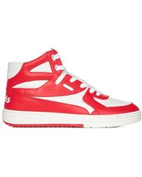 Palm Angels - University High-Top Leather Sneakers - Lyst