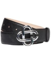 CASABLANCA - Monogram-Buckle Leather Belt - Lyst