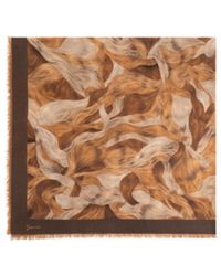 Givenchy - Printed Frayed Edge Scarf - Lyst