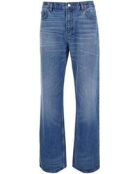 FRAME - Relaxed High-Waist Straight-Leg Jeans - Lyst