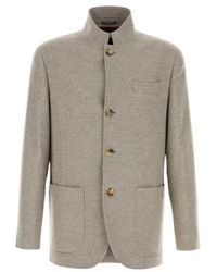 Brunello Cucinelli - Single Breasted Jacket - Lyst