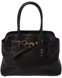 Miu Miu - Aventure Logo-Tag Tote Bag - Lyst