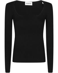P.A.R.O.S.H. - Long U Neck Long Sleeve Sweater - Lyst