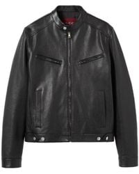 Gucci - Zip-Up Goat Leather Jacket - Lyst