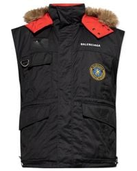 Balenciaga - Fur-Trimmed Padded Jacket - Lyst