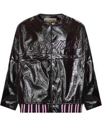 PDF CHANNEL - Pdf Oversized Glossy Bomber Coat - Lyst