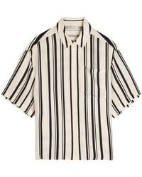 Anine Bing - Satin Short-Sleeve Oversized-Fit Shirt - Lyst