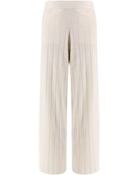 Max Mara - Jardin Ribbed Wide-Leg Trousers - Lyst