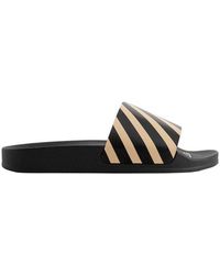 Off-White c/o Virgil Abloh - Diag-Stripe Print Slides - Lyst