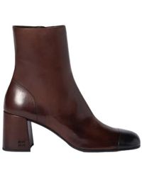 Miu Miu - Round-Toe Ankle Boots - Lyst