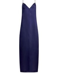 KHAITE - Tulula Satin Slip Maxi Dress - Lyst