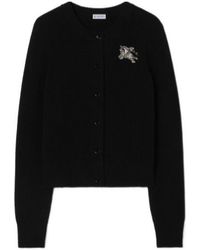 Burberry - Wool-Cashmere Ekd Cardigan - Lyst