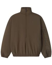 Fear Of God - Essentials Logo-Embroidered Half-Zip Sweatshirt - Lyst