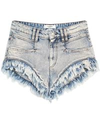 Isabel Marant - Light-Colored Denim Hot Pants - Lyst