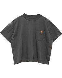 Sacai - Logo-Embroidered Cotton T-Shirt - Lyst