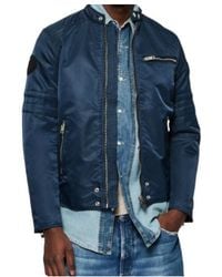 DIESEL - Stand-Collar Long-Sleeve Zip-Up Jacket - Lyst