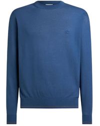 Etro - Cotton Jacquard Crew-Neck Sweater - Lyst