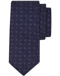 Ferragamo - Silk Tie With Micro-Print - Lyst