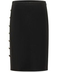 Versace - Button-Detailed Midi Skirt - Lyst
