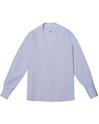 MM6 by Maison Margiela - Striped Collarless Shirt - Lyst