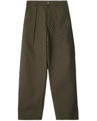 Burberry - Diamond-Quilted Straight-Leg Trousers - Lyst
