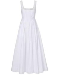 Sportmax - Giro Cotton Canvas Midi Dress - Lyst