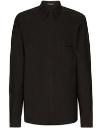 Dolce & Gabbana - Dg Logo Embossed Long-Sleeved Shirt - Lyst