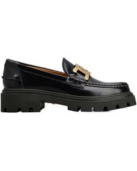 Tod's - Logo Plaque Slip-On Loafers - Lyst