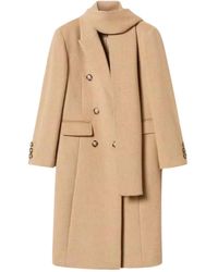 Twinset - Velvet-Finish Wool Coat - Lyst
