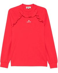 ShuShu/Tong - Ruffled Logo-Embroidered T-Shirt - Lyst