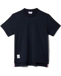 Thom Browne - Logo Patch Crewneck T-Shirt - Lyst