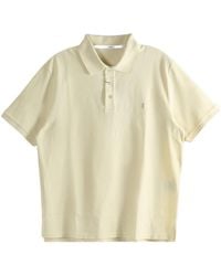 Saint Laurent - Cassandre Embroidered Short-Sleeved Polo Shirt - Lyst